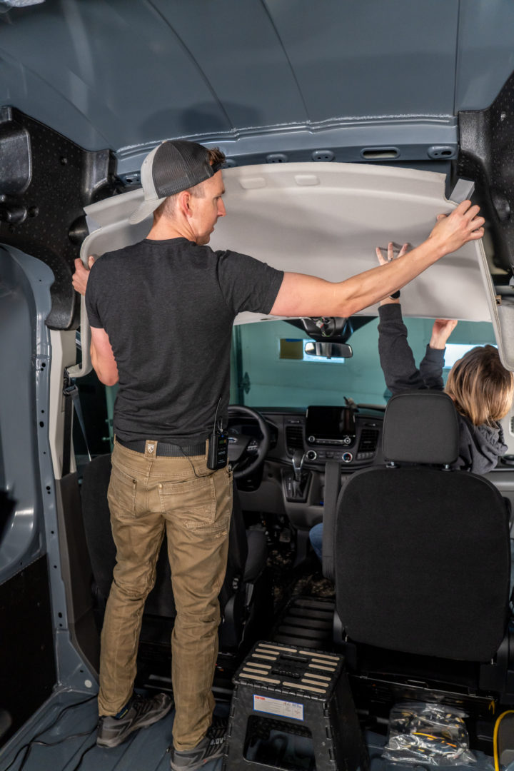 Removing the Headliner & Shelf in a 2021 Ford Transit EXPLORIST.life